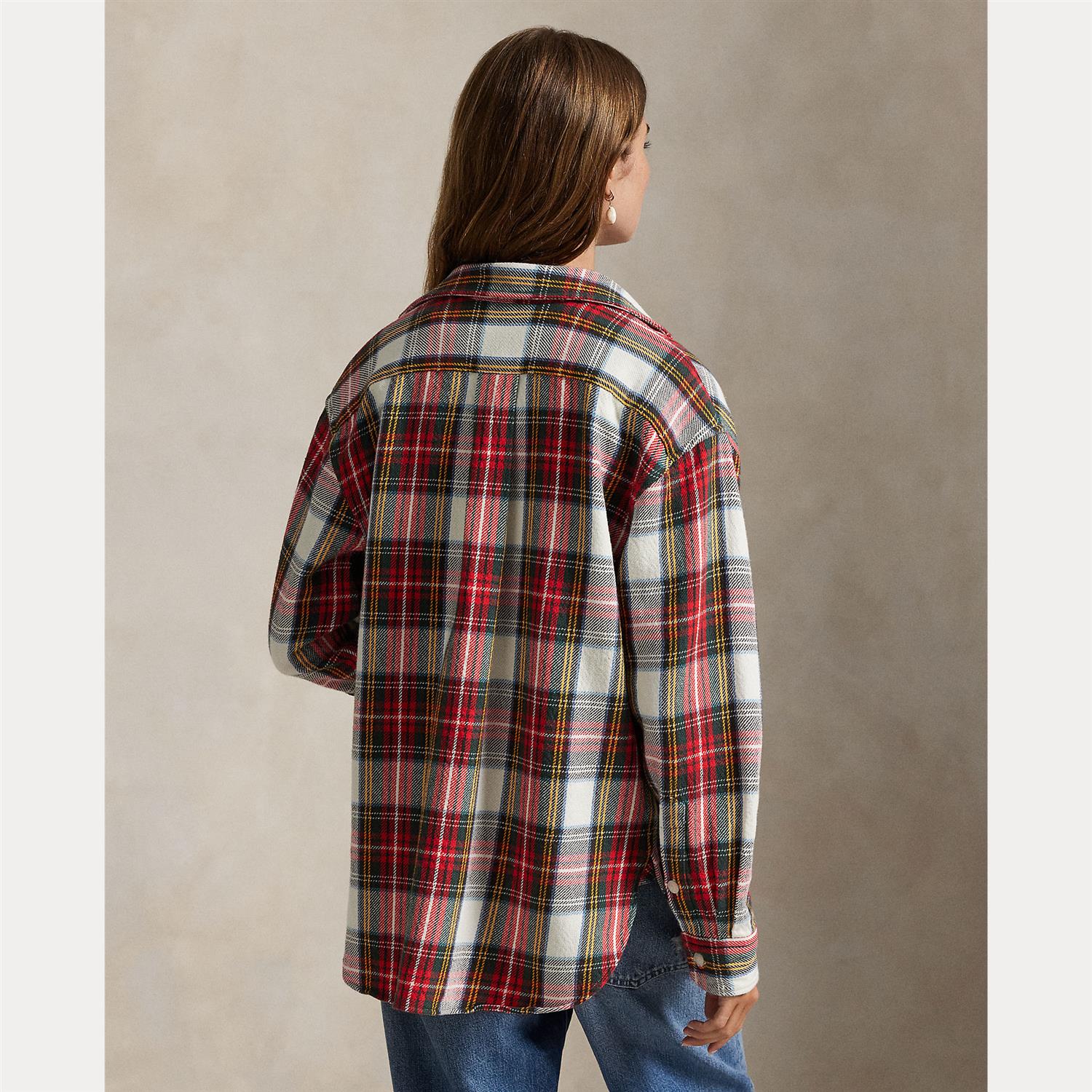Relaxed Fit Plaid Cotton Twill Shirt