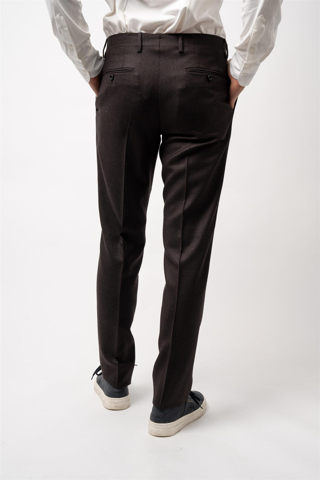 Lardini wool suit dark brown