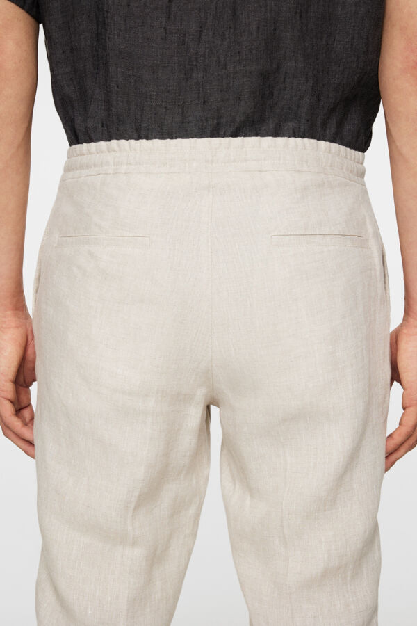 Soren Drape Linen Pants - Sand