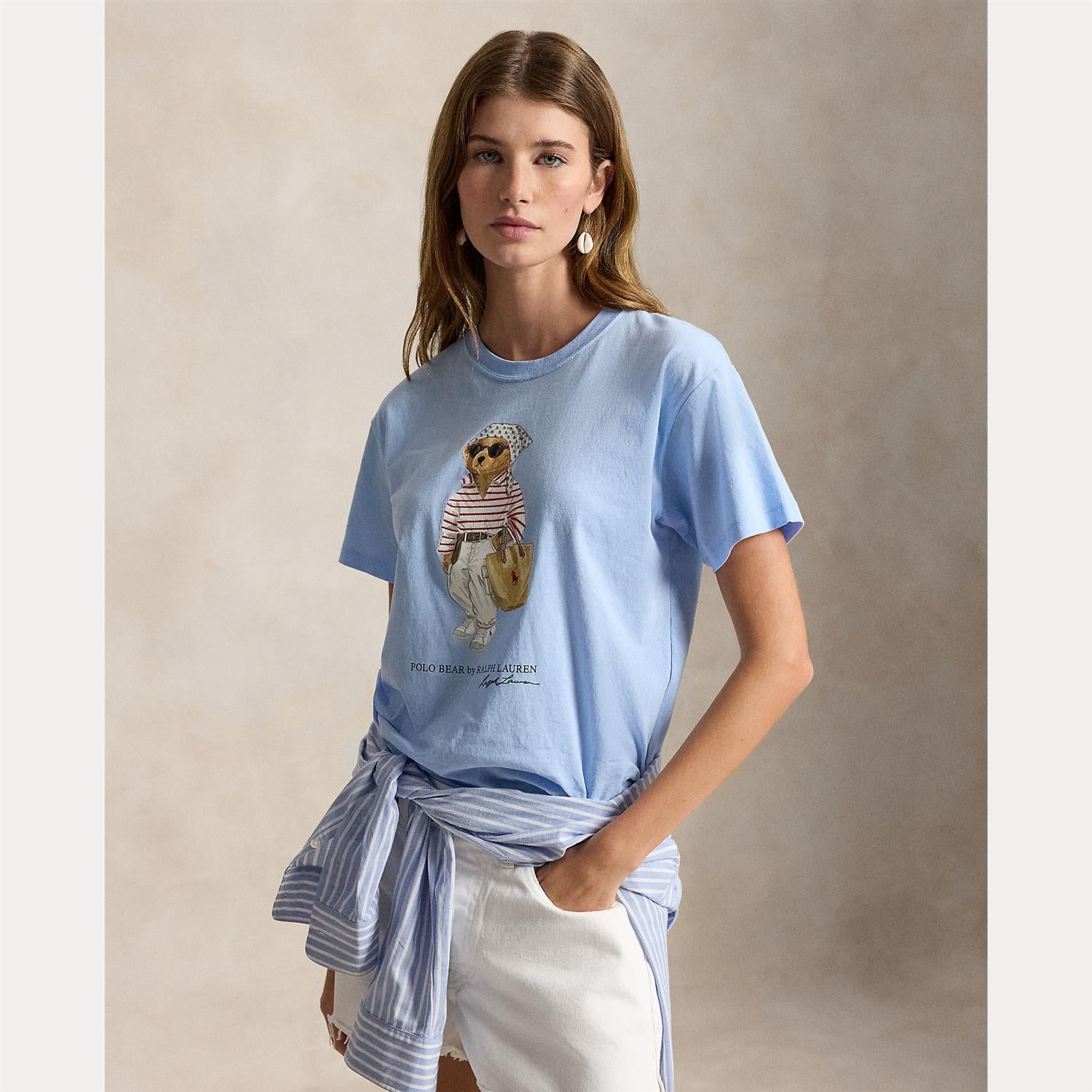 Polo Bear Cotton Jersey Tee Baby Blue