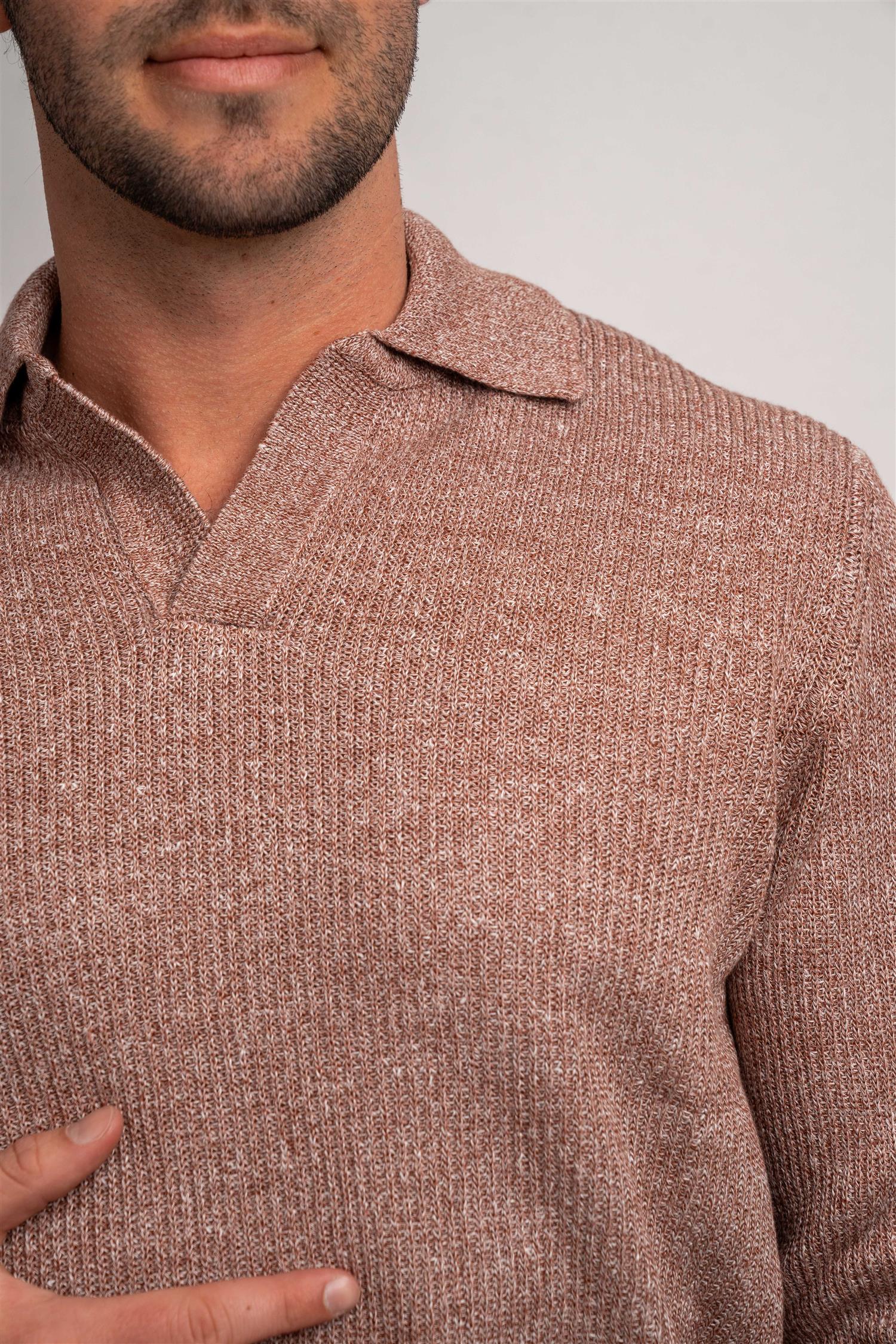 Polo LS Knitted - Rust