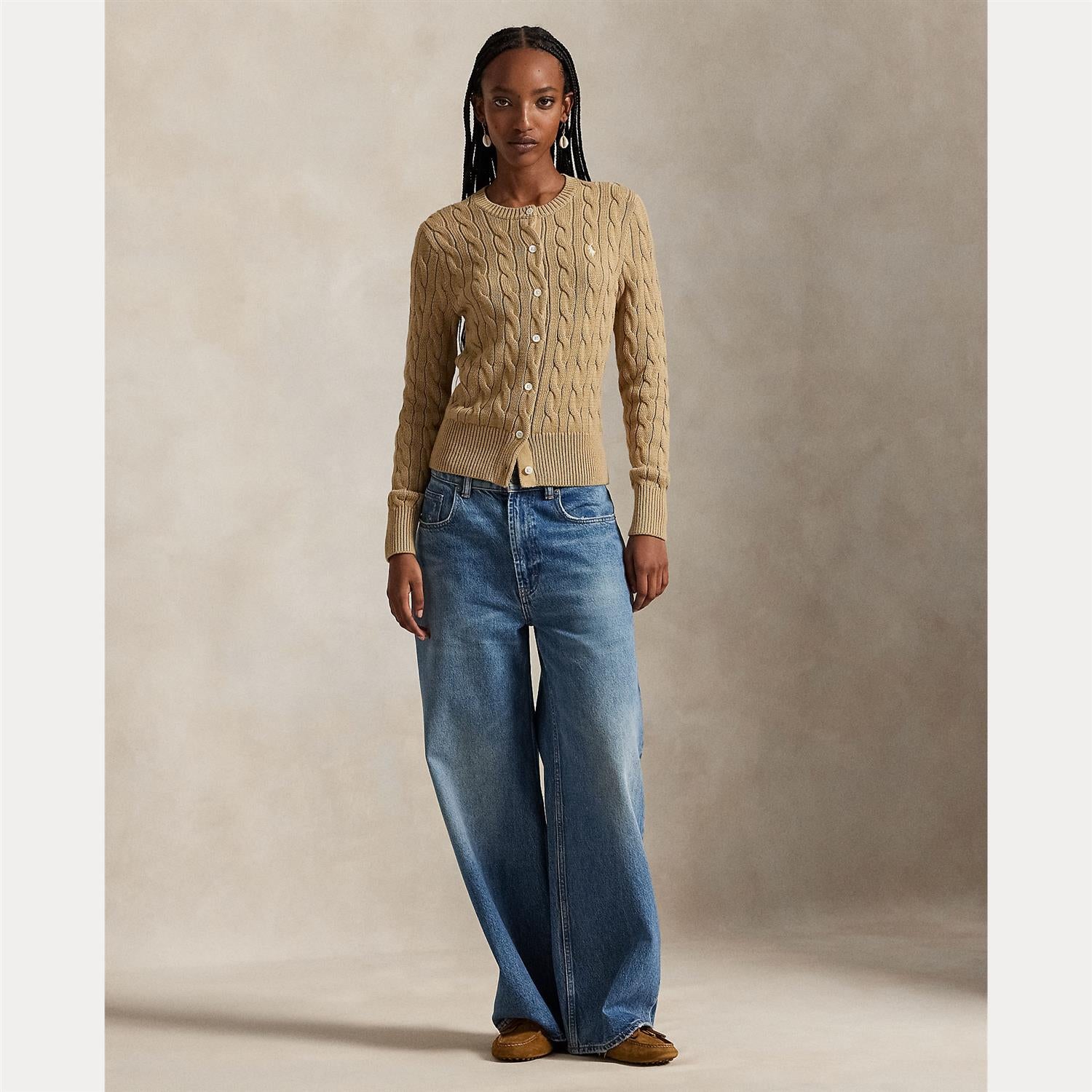 Long Sleeve Cardigan Khaki