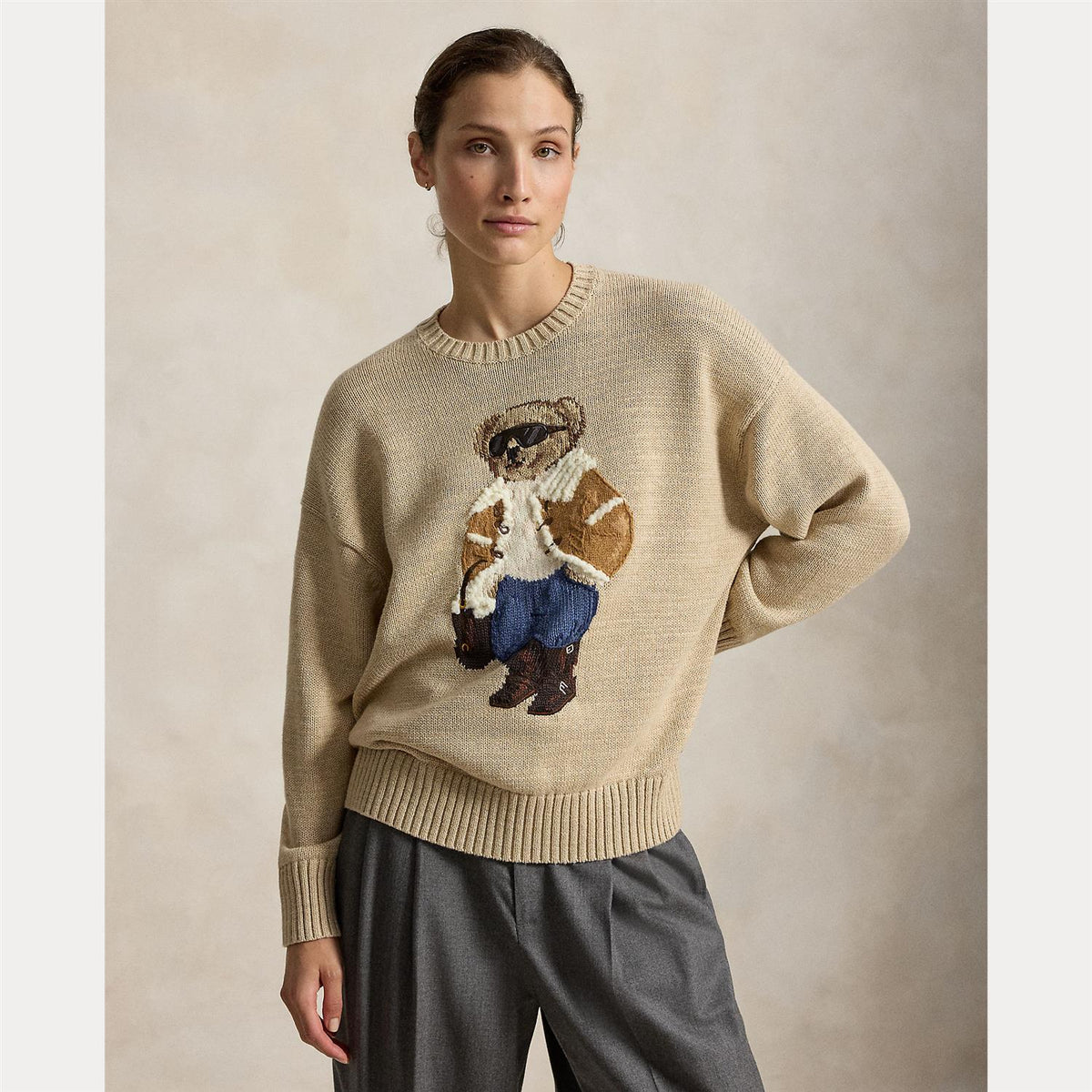 Winter Polo Bear Crewneck Sweater