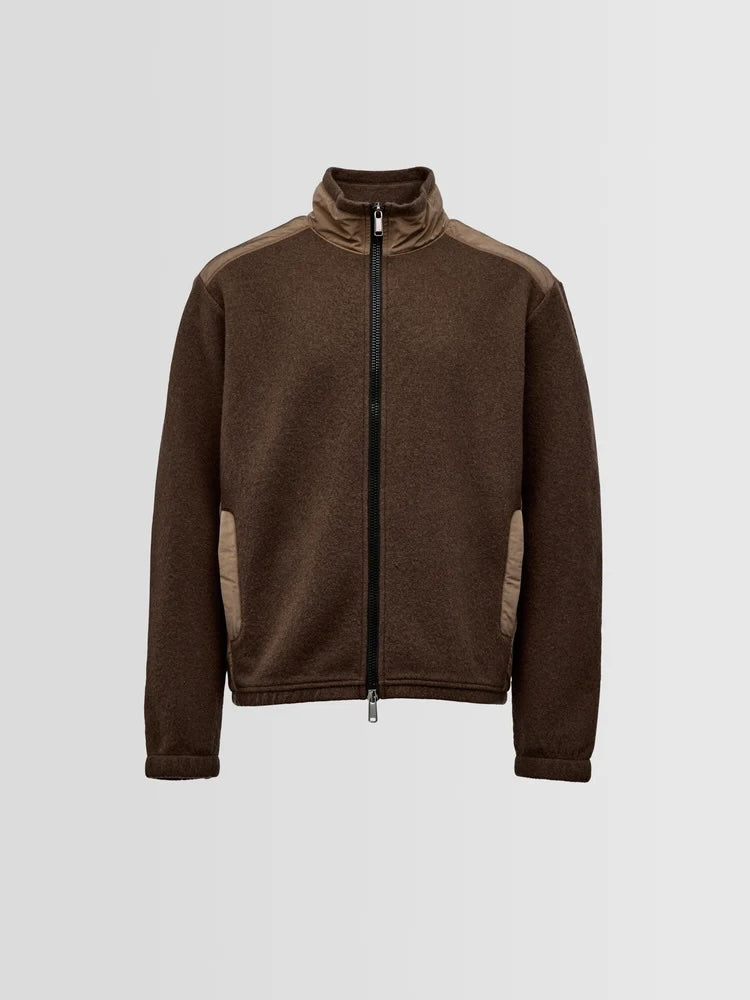 Ceasano Boiled Wool Jacket - Brown