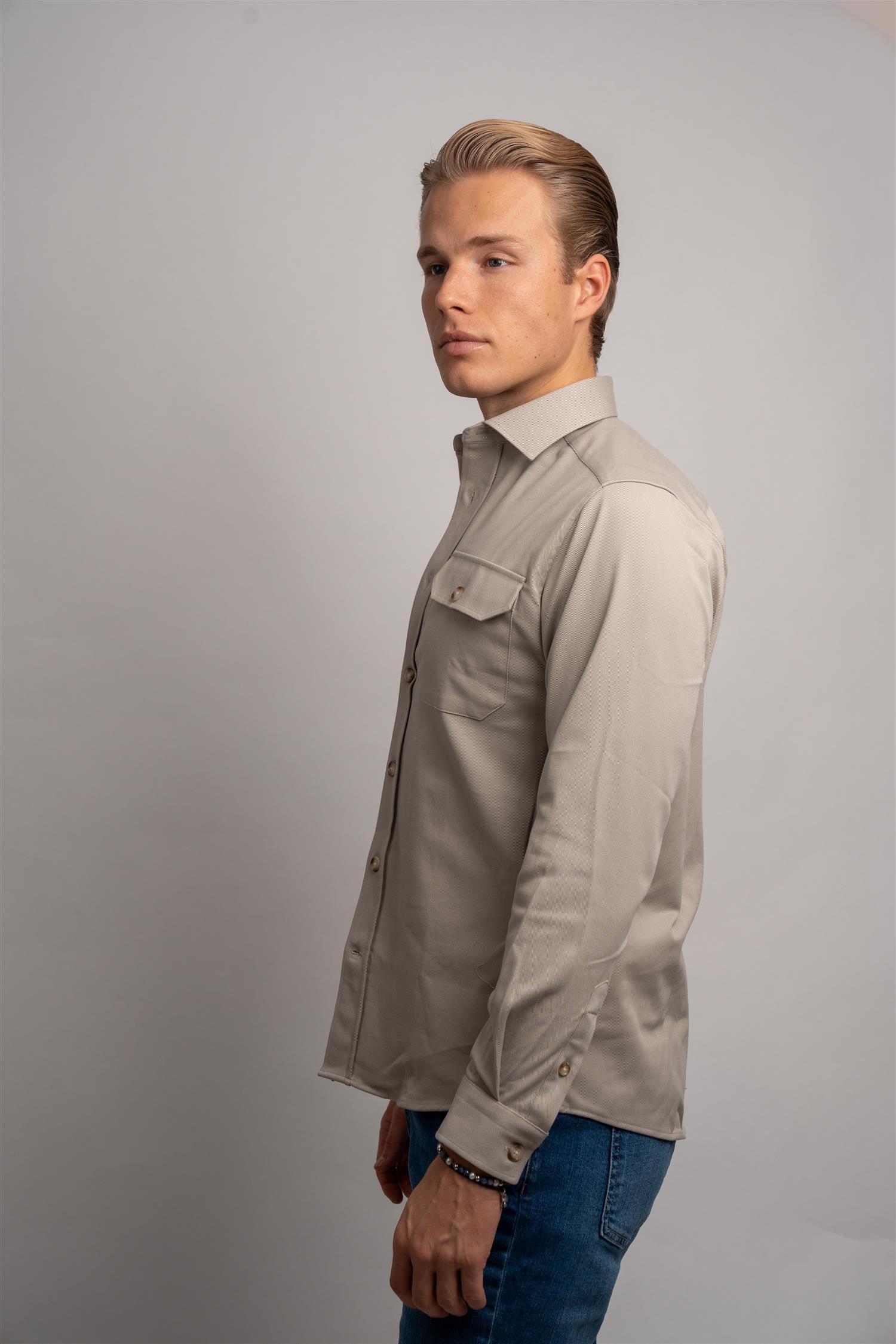 Twill Overshirt - Sand