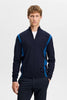 Kendrick Knitted Zip Sweater - Navy