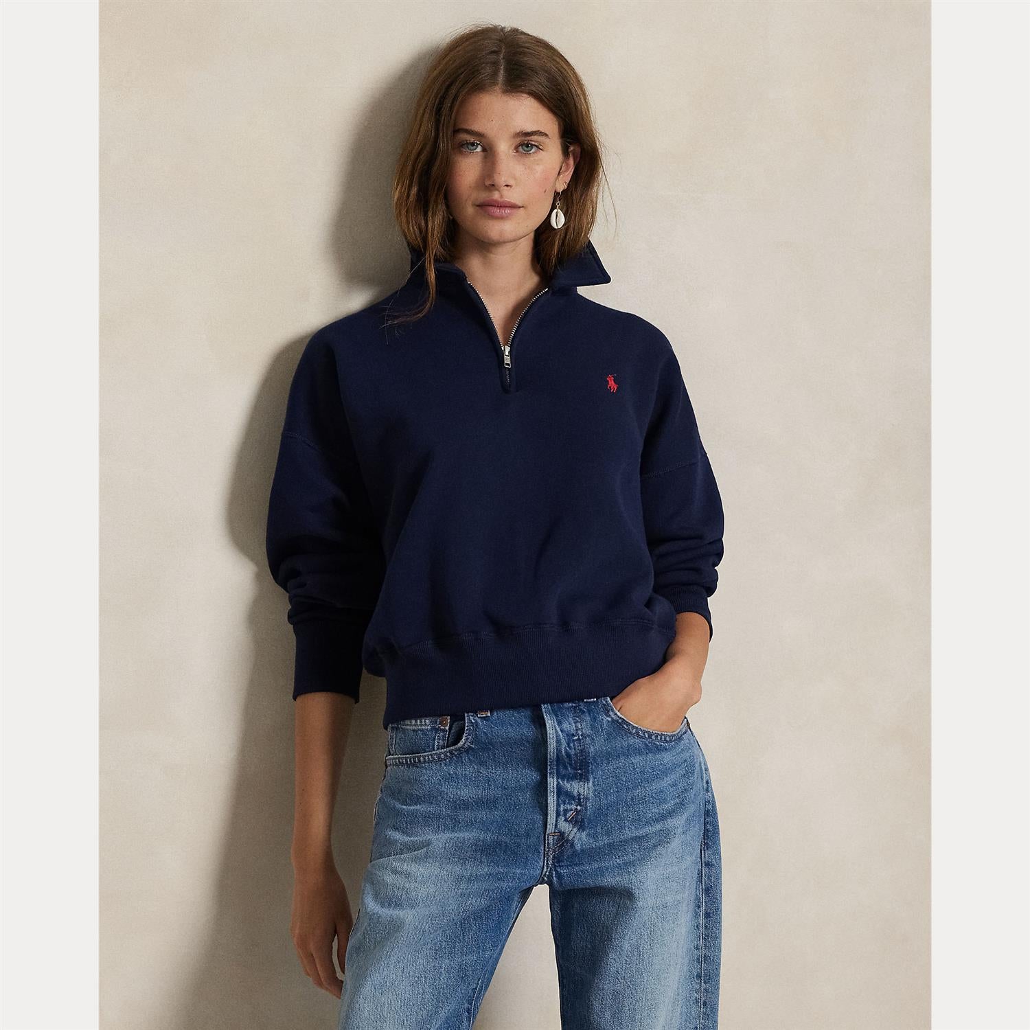 Fleece Quarter Zip Navy