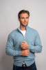Full Zip Felted Cashmere - Light Blue