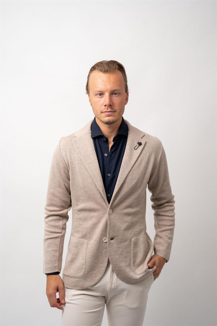 Lardini knit blazer Beige