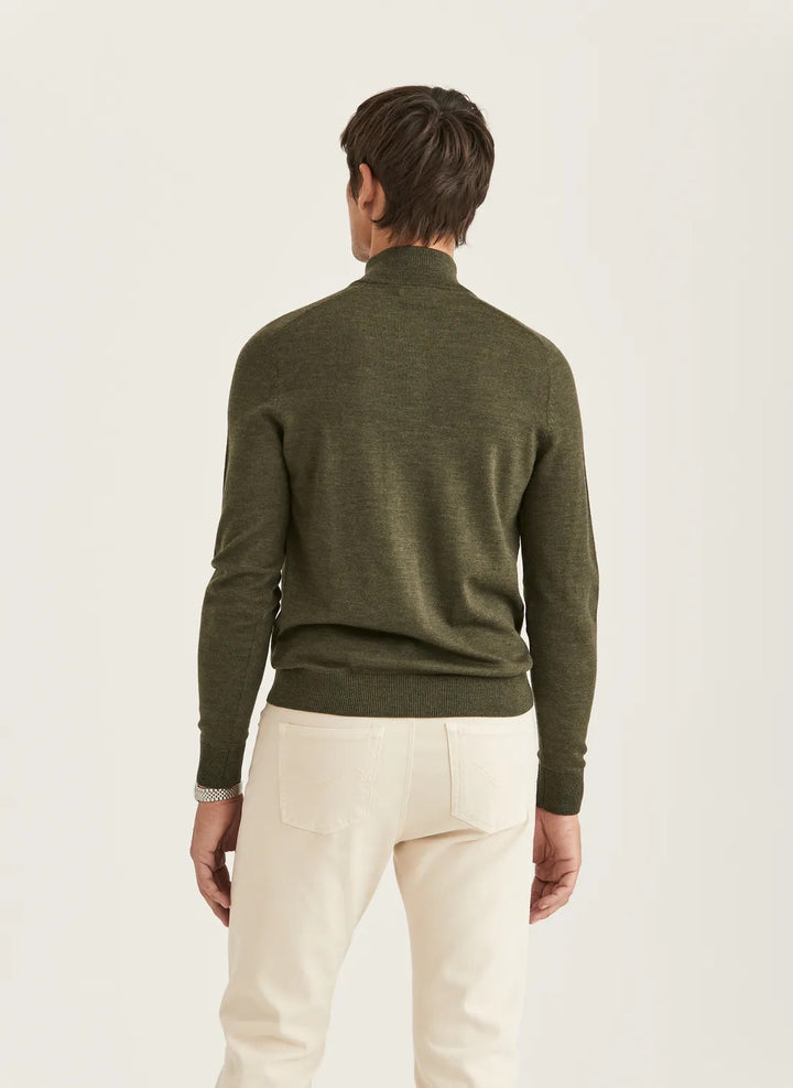 Merino John Zip Olive