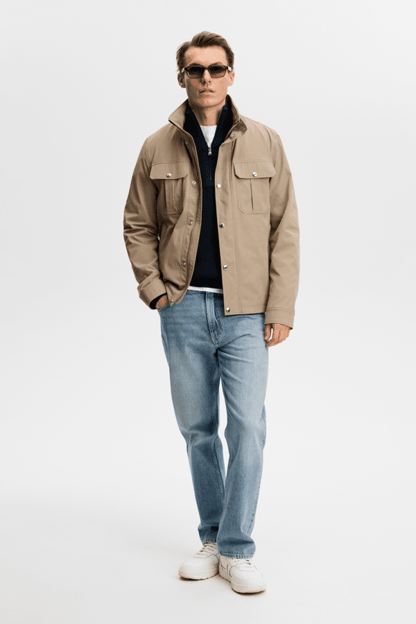 Alex Half Zip Knitted Sweater - Navy