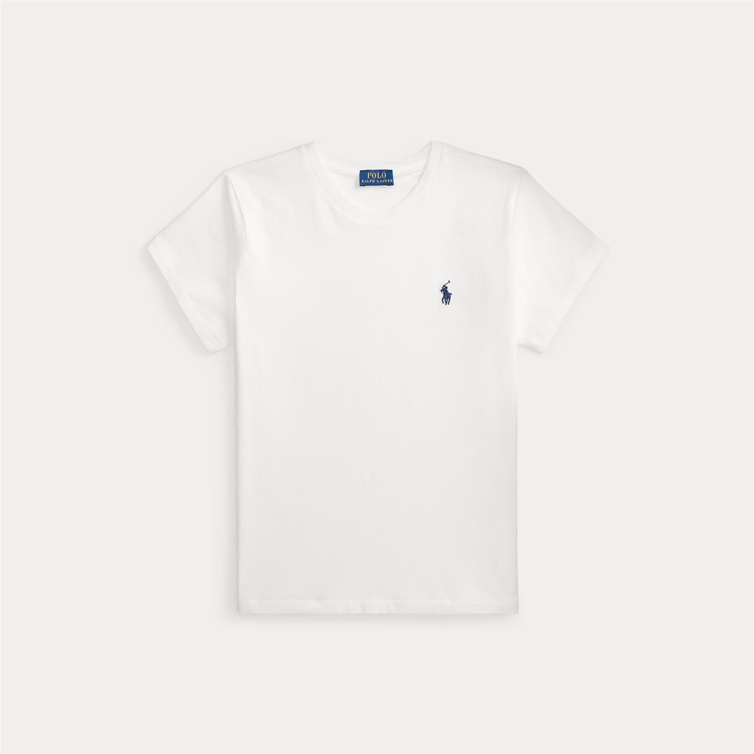 Classic Fit Cotton Jersey Crewneck Tee White