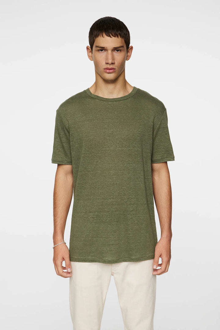 Coma Linen Tee - Oliven