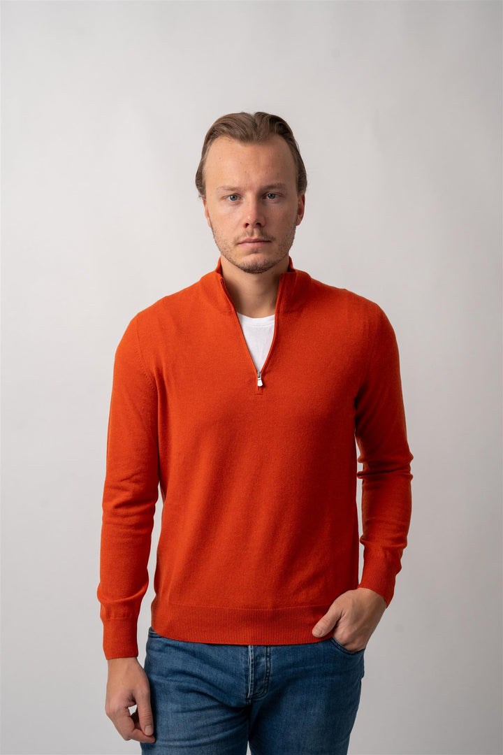 Half Zip - Cashmere - Orange