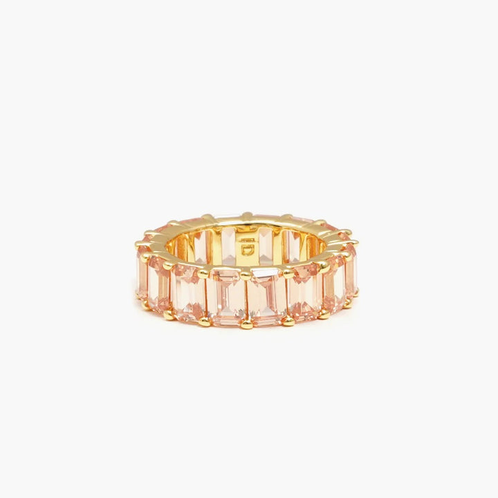 Chunky Colorful Ring Beige Gold