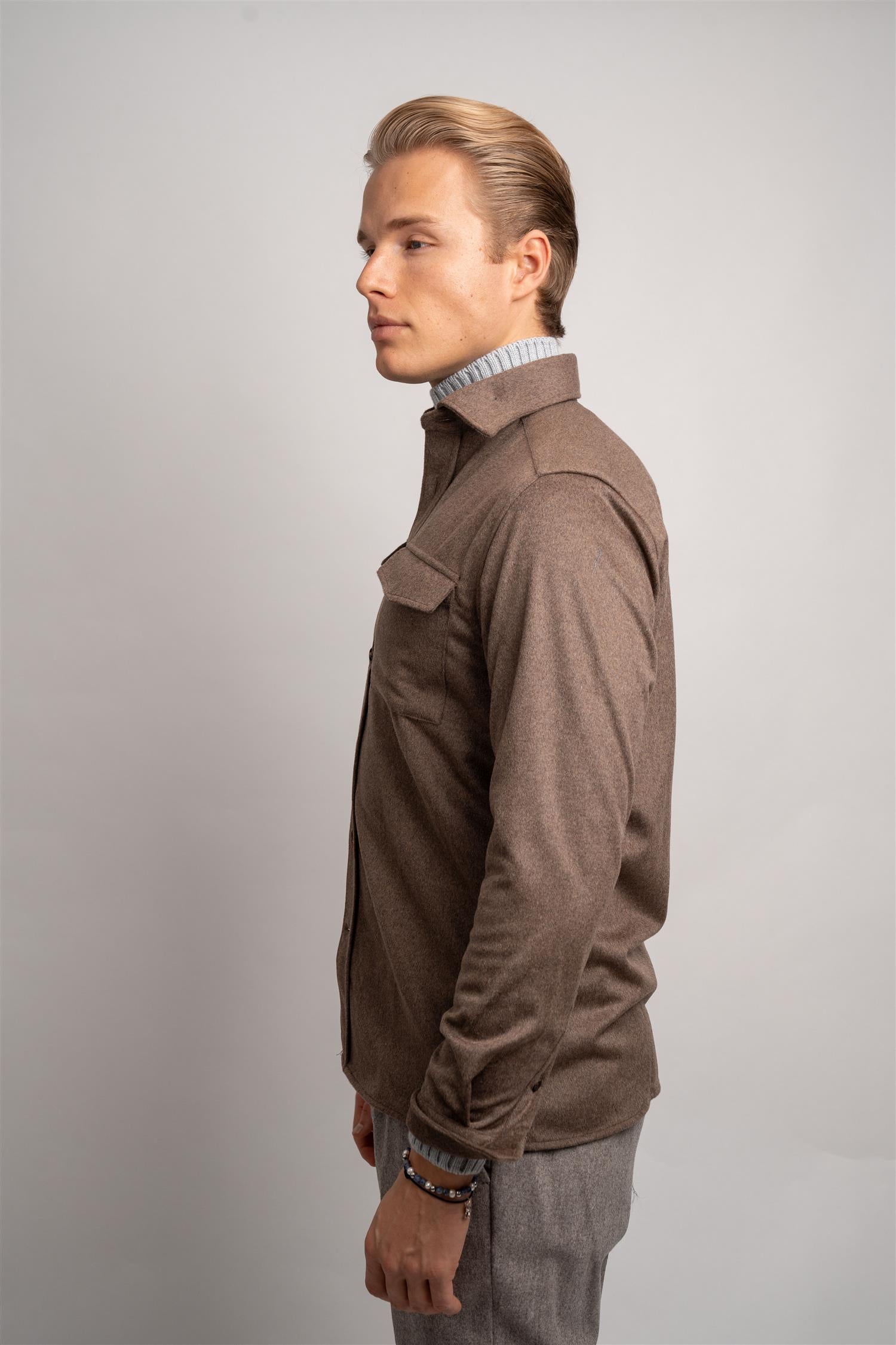 Wool Overshirt - Sand