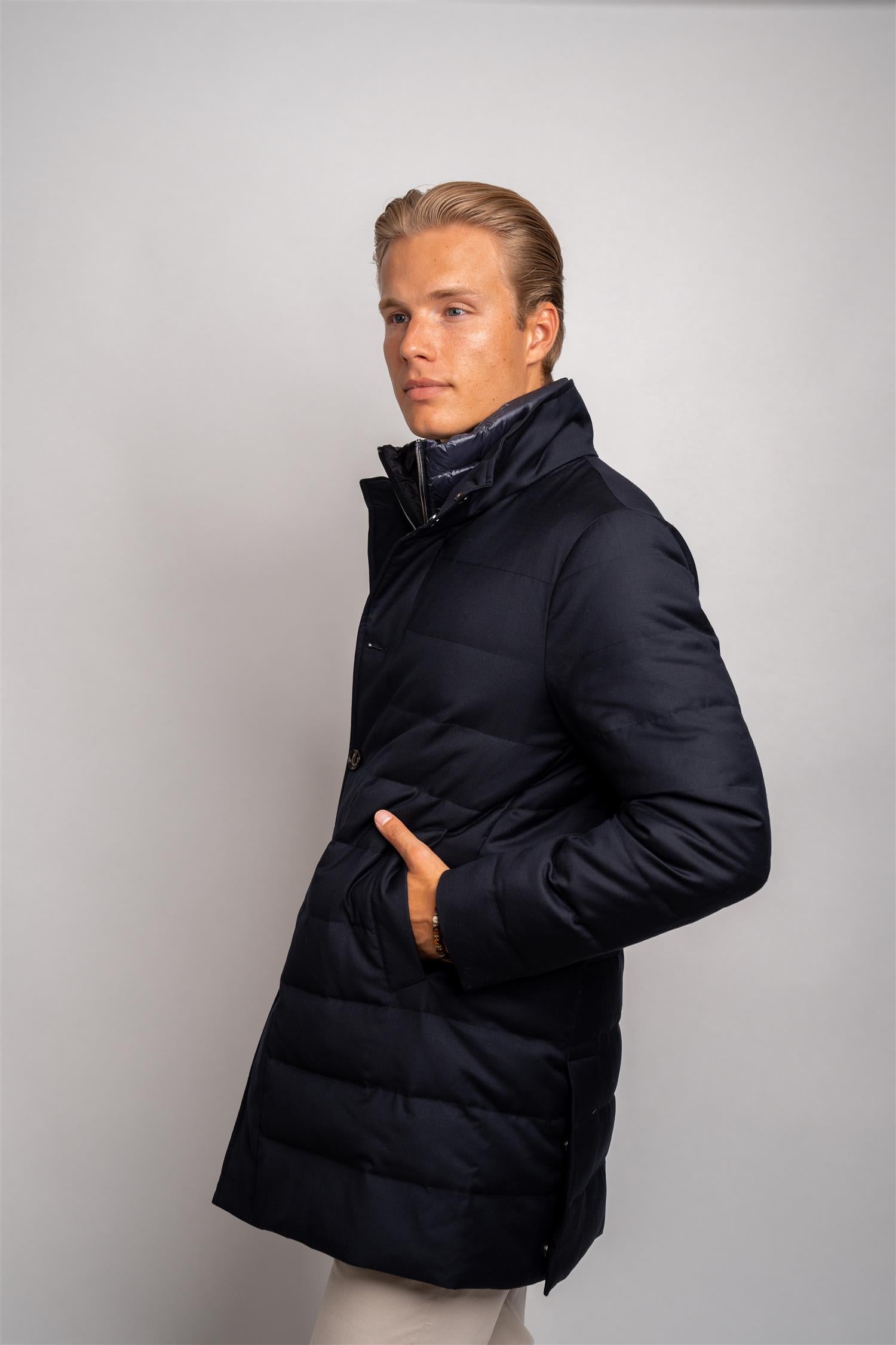 Man Down Coat - Dark Blue