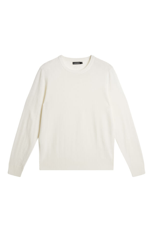 Keane Light Merino Crew Neck - White