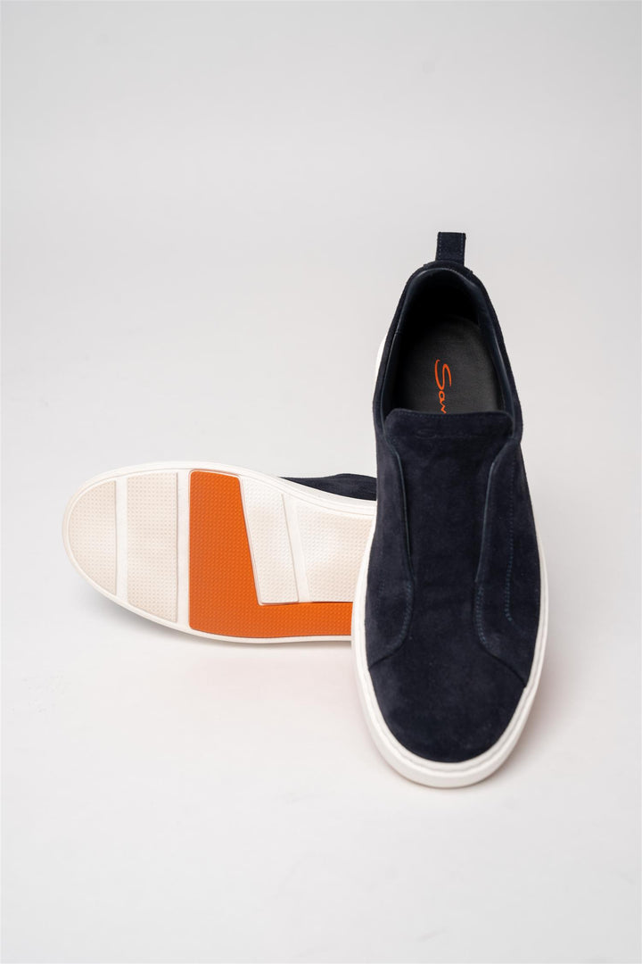 Suede Slip On Sneaker - Navy