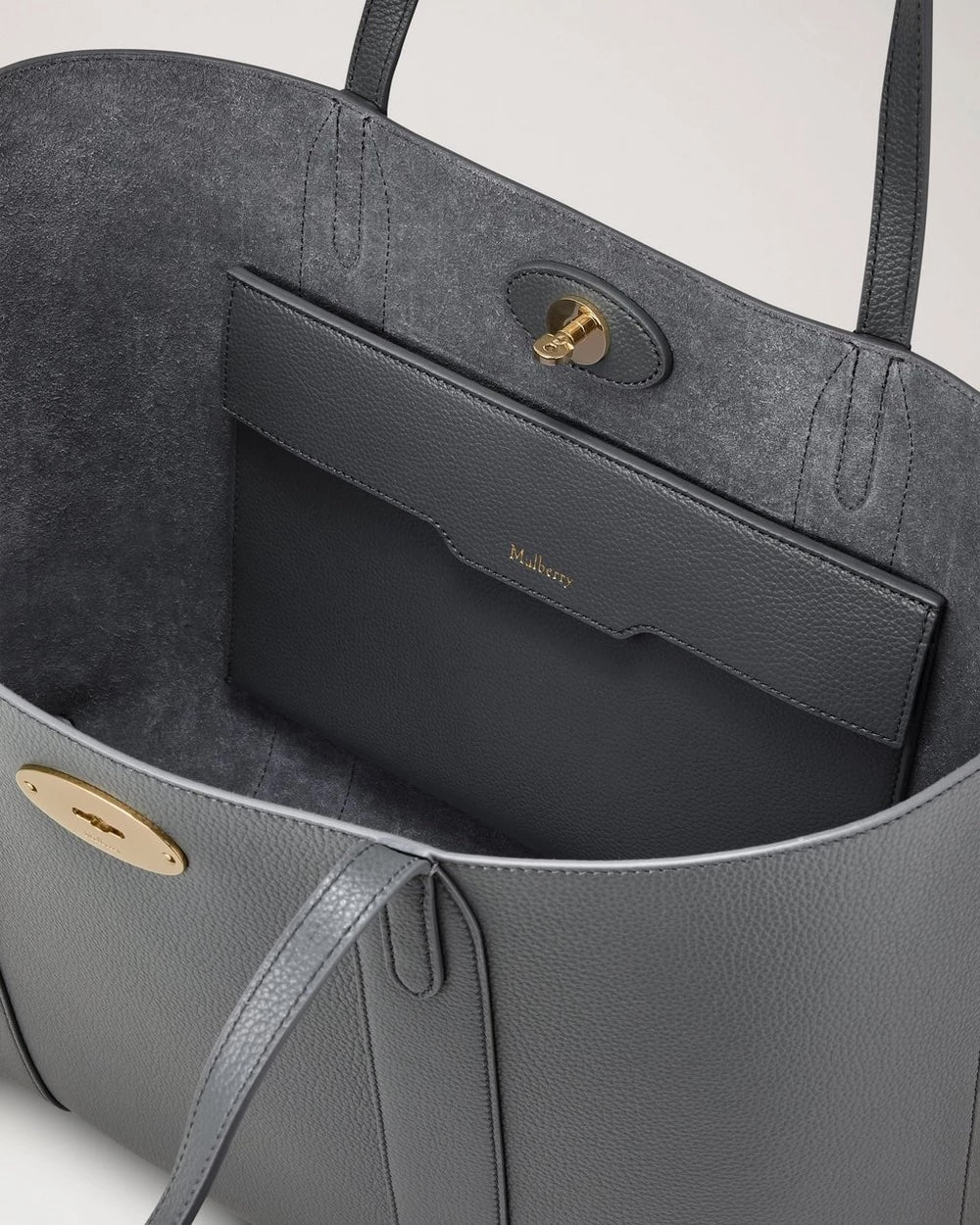 Bayswater Tote Foggy Grey Small Classic Grain