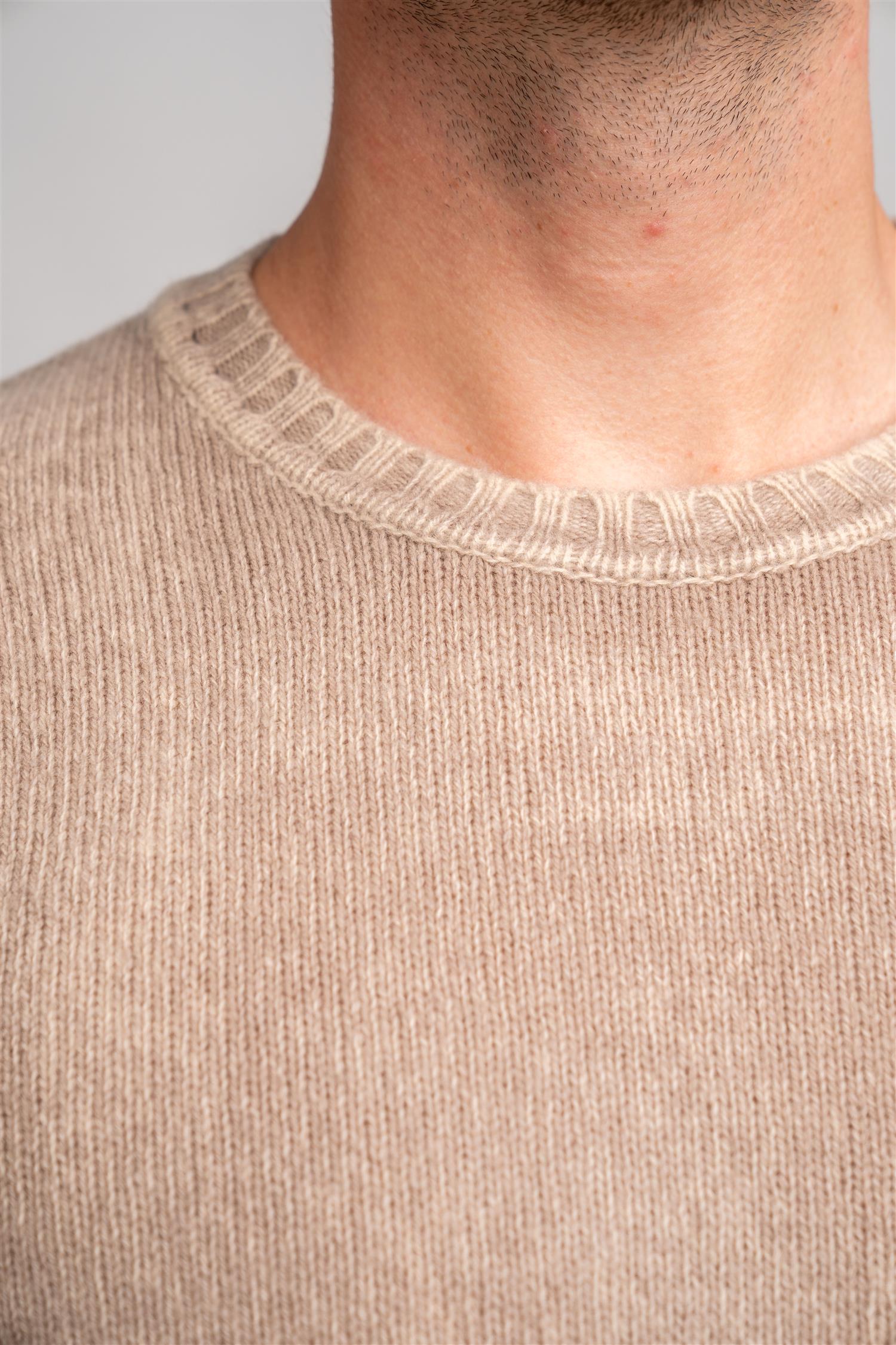 Wool Crew Neck - Beige