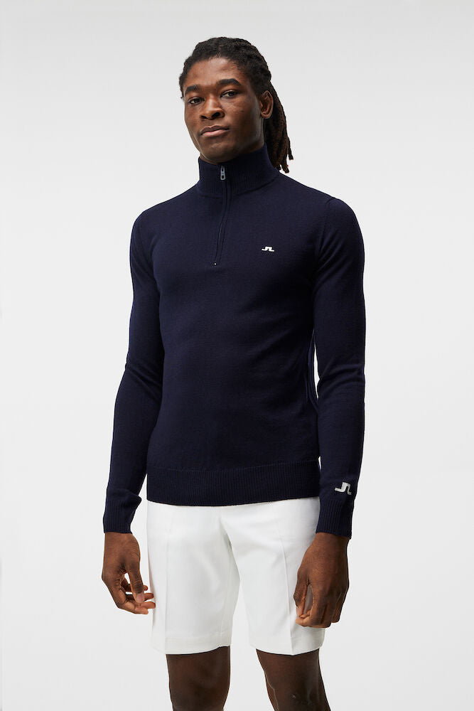 Kian Zipped Golf Sweater Navy