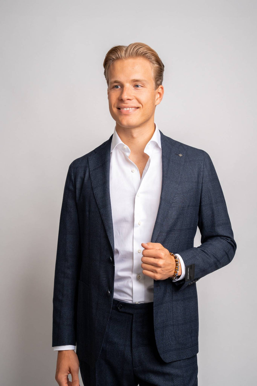 Check Suit - Navy