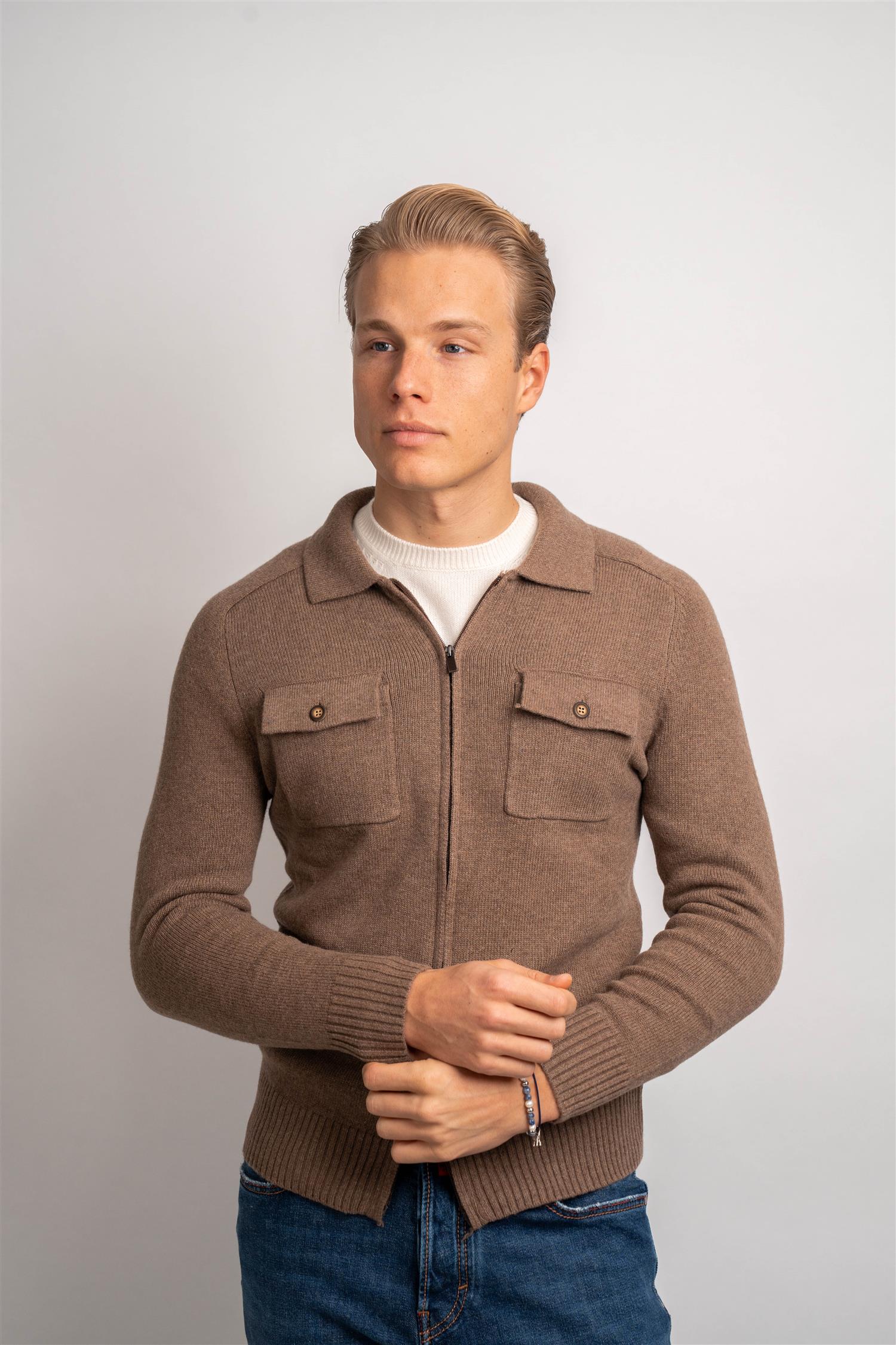 CARDIGAN BUTTONS - Brown