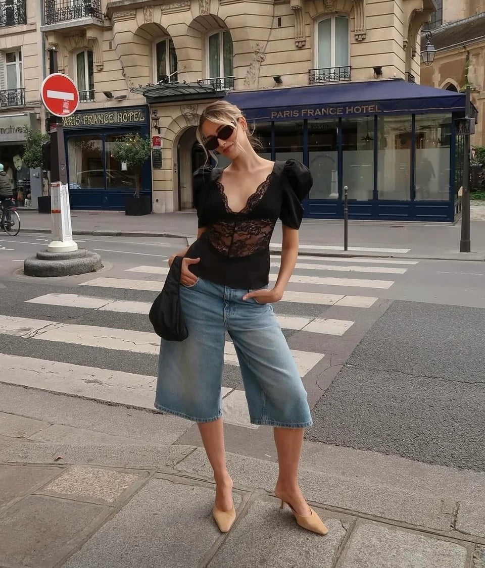 Francis Lace Top - Black