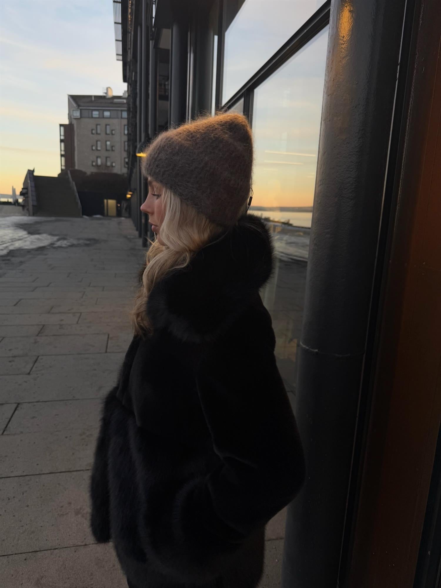 Silje Chunky Hat Brown