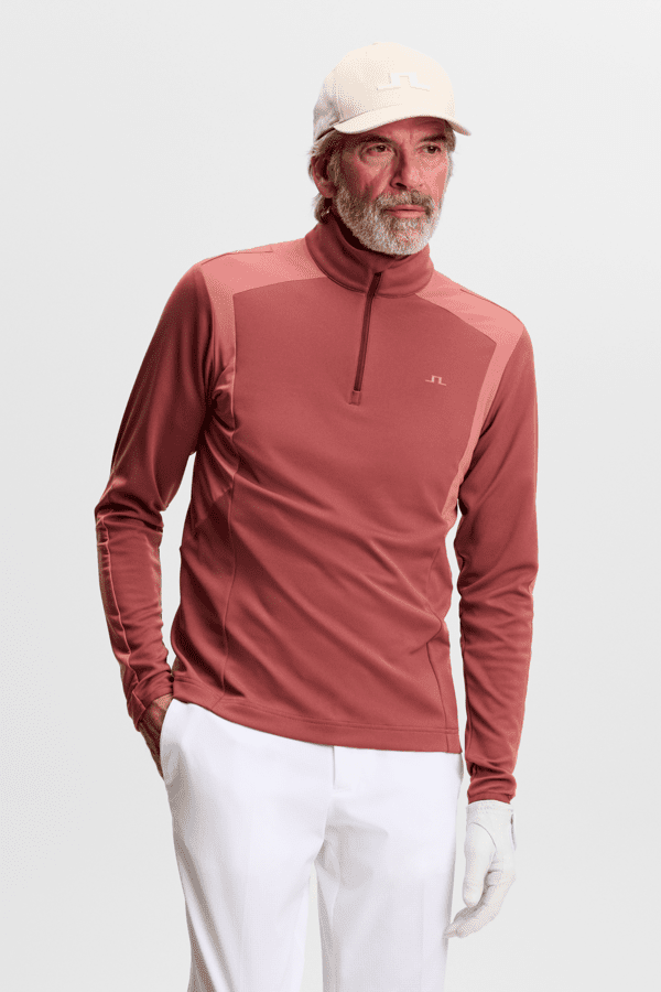 Lukas Quarter Zip Mid Layer - Apple Butter