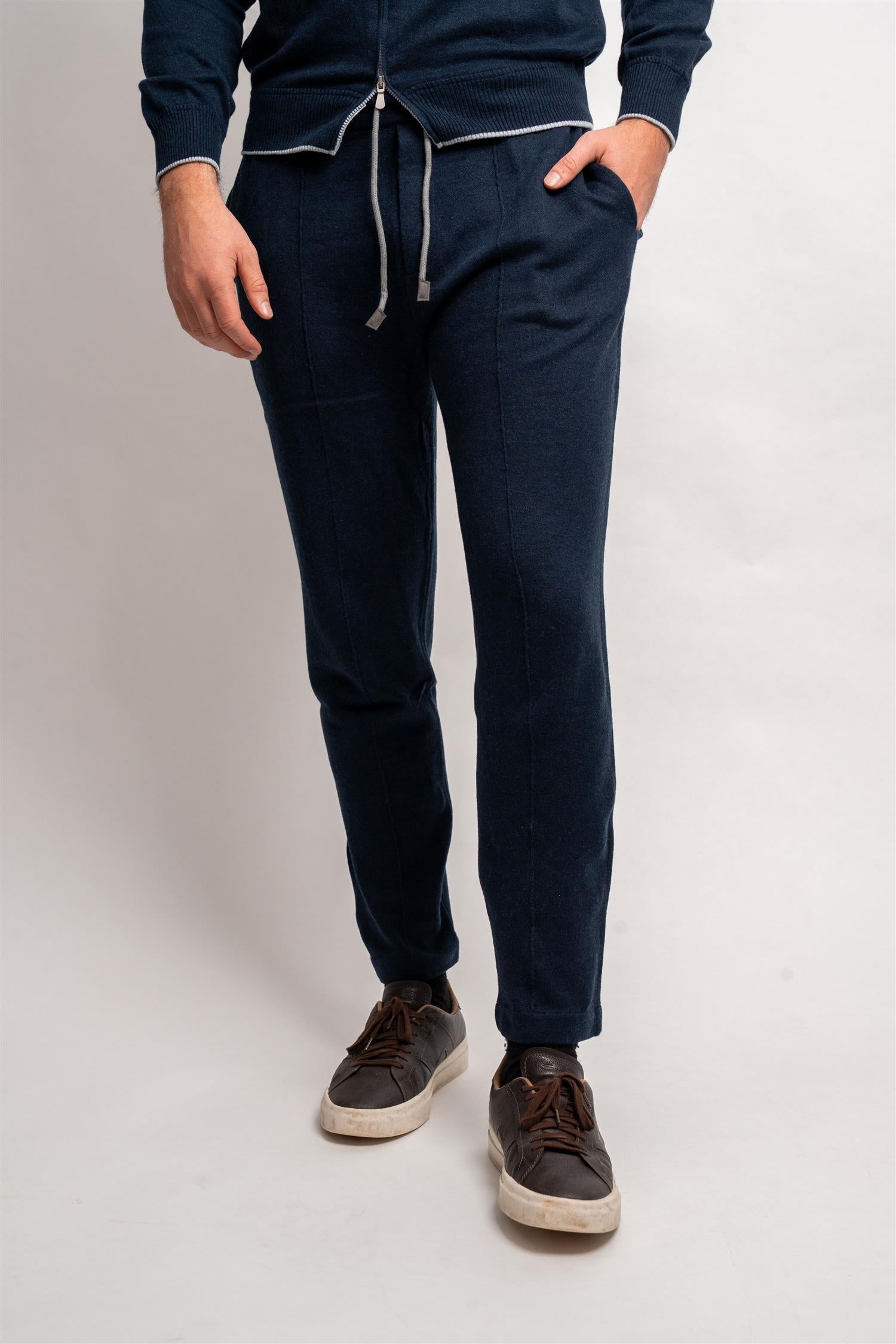 Pantalone Cashmere / Cotton - Navy