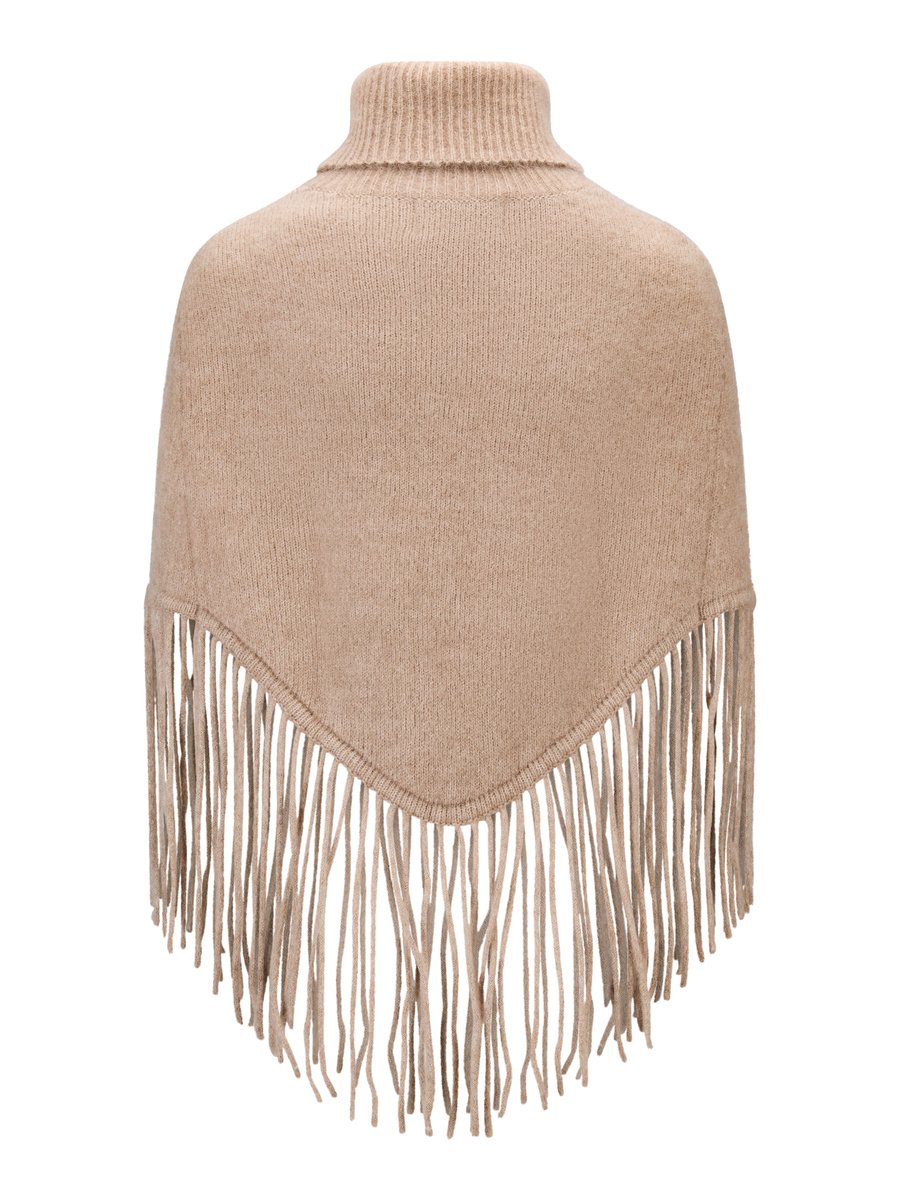 Nikola Chunky Poncho Hazel Beige