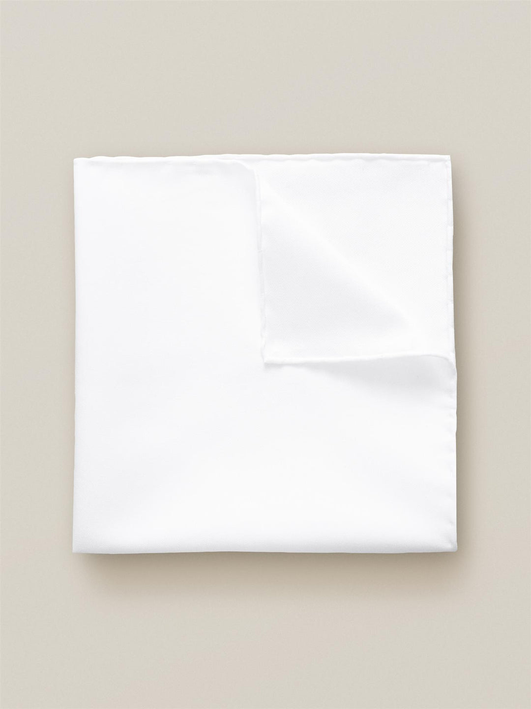 White Signature Twill Pocket Square