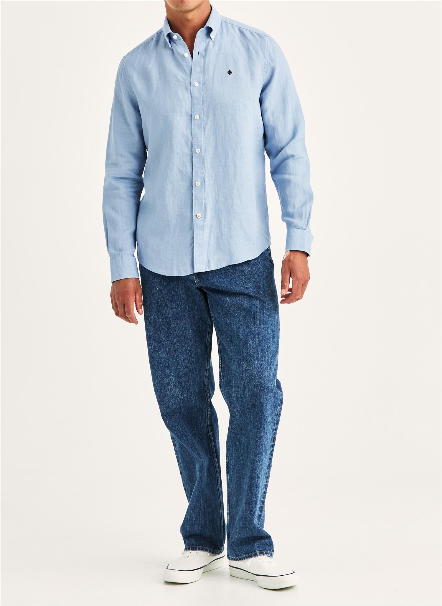 Douglas Linen Shirt Classi Fi - Light Blue