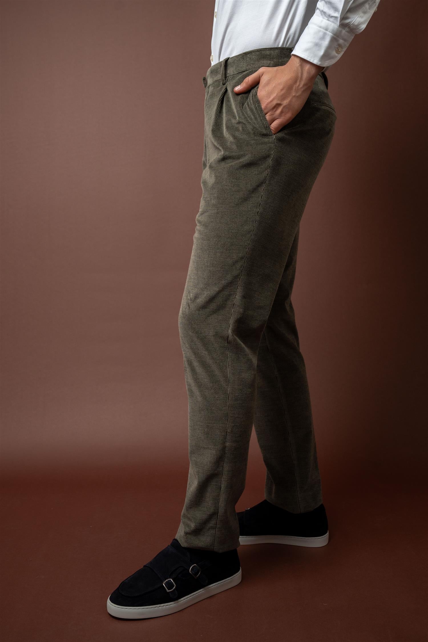Cord Suit Pant - Green
