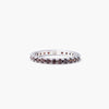 Colorful Ring Slim Brown Silver