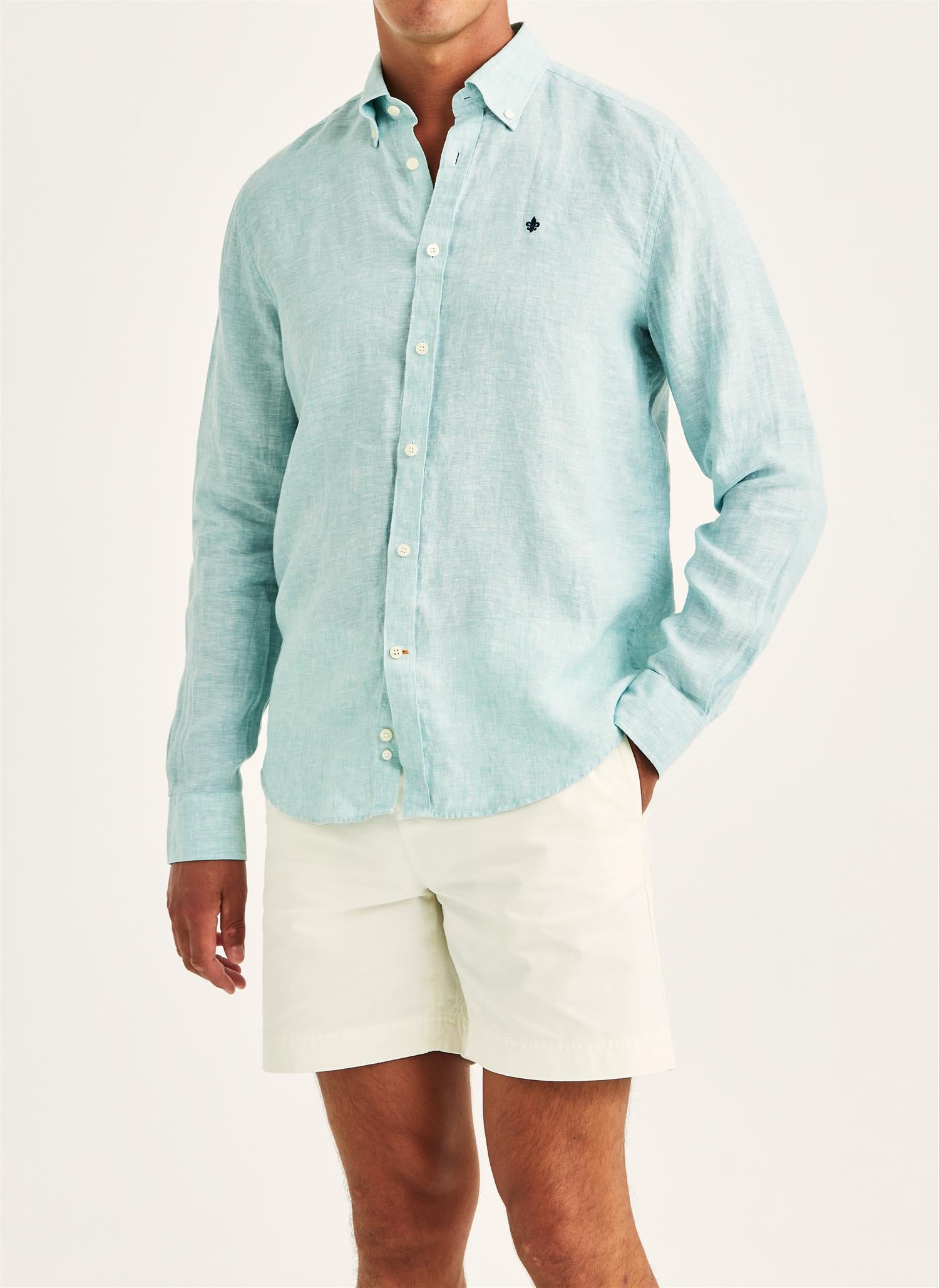 Douglas Linen Shirt Classi Fi - Green