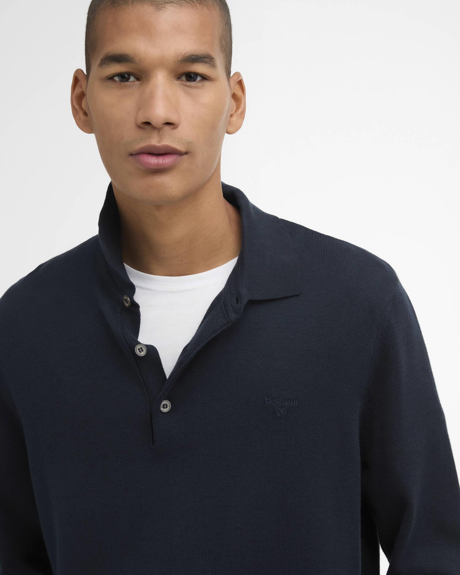 Knitted Polo Shirt - Navy