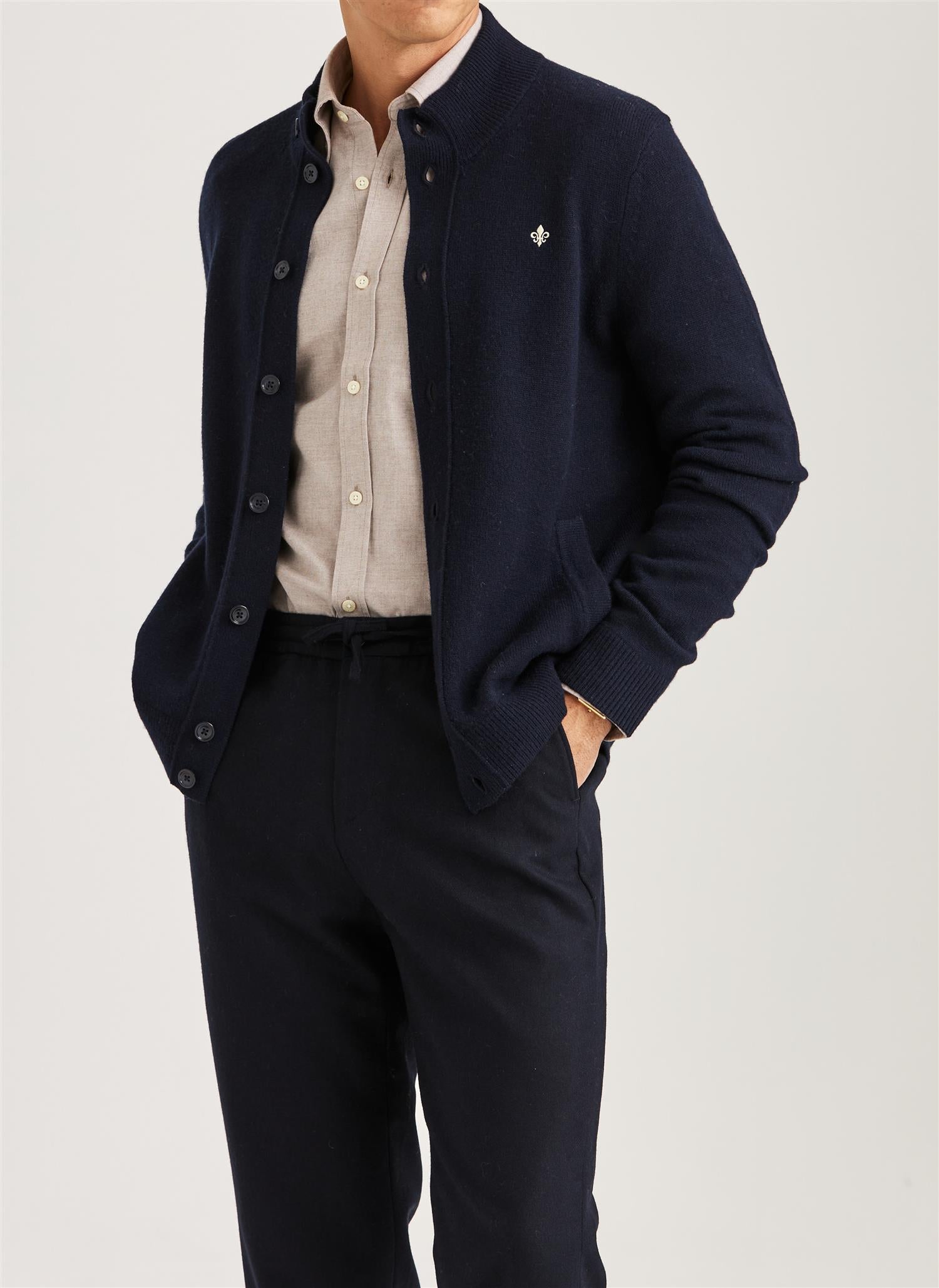 Hertford Button Cardigan - Navy