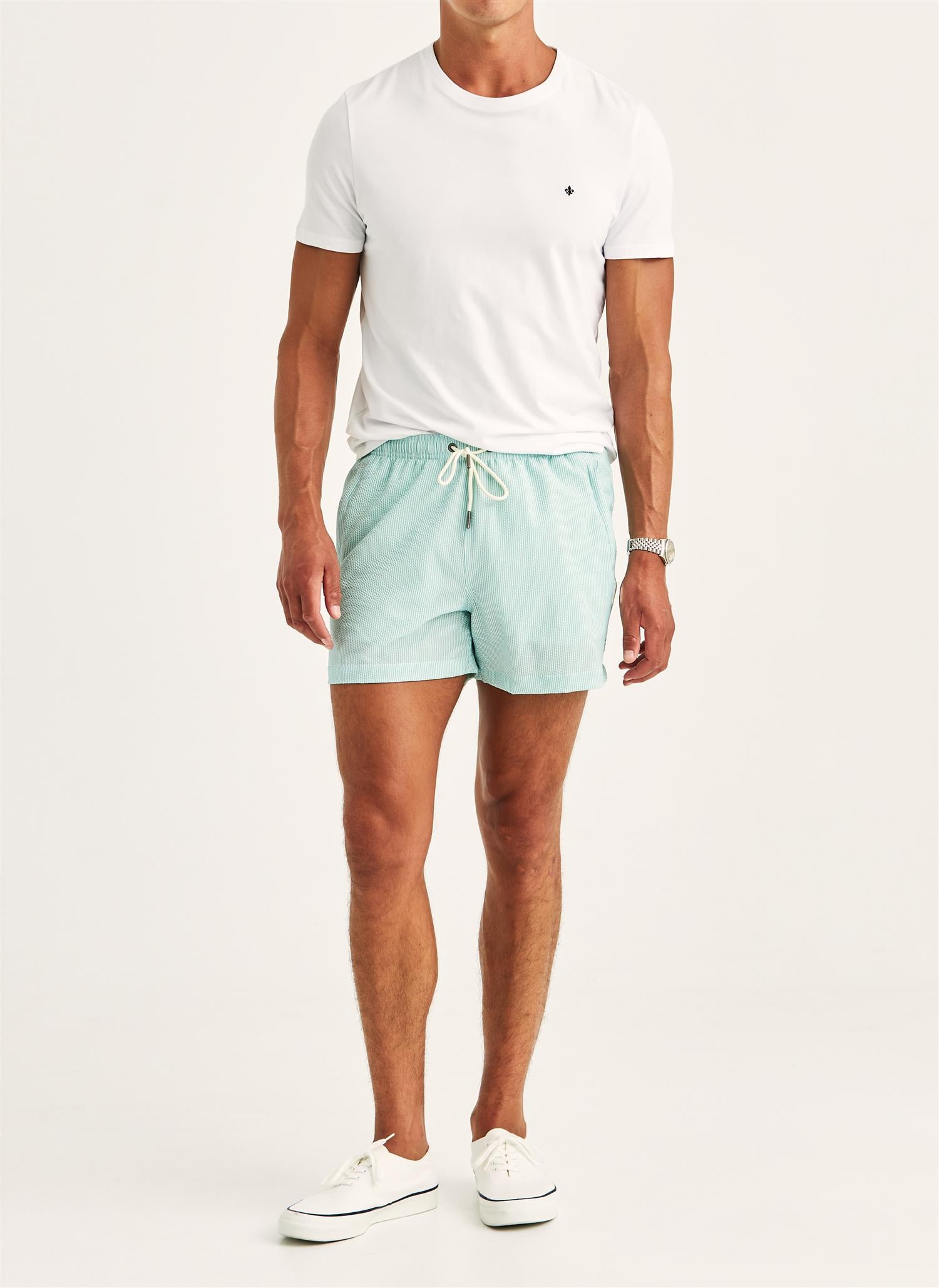 Morris Seersucker Bathing Trunks - Green