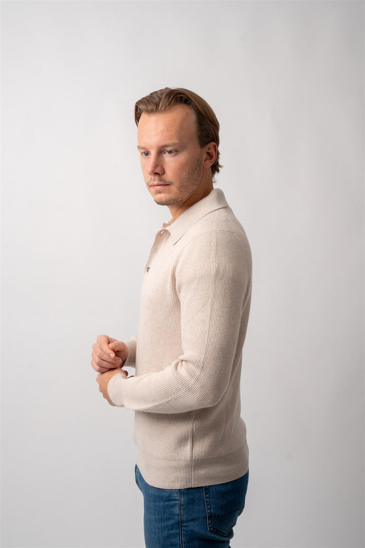 Polo Long Sleeve Cashmere - Beige