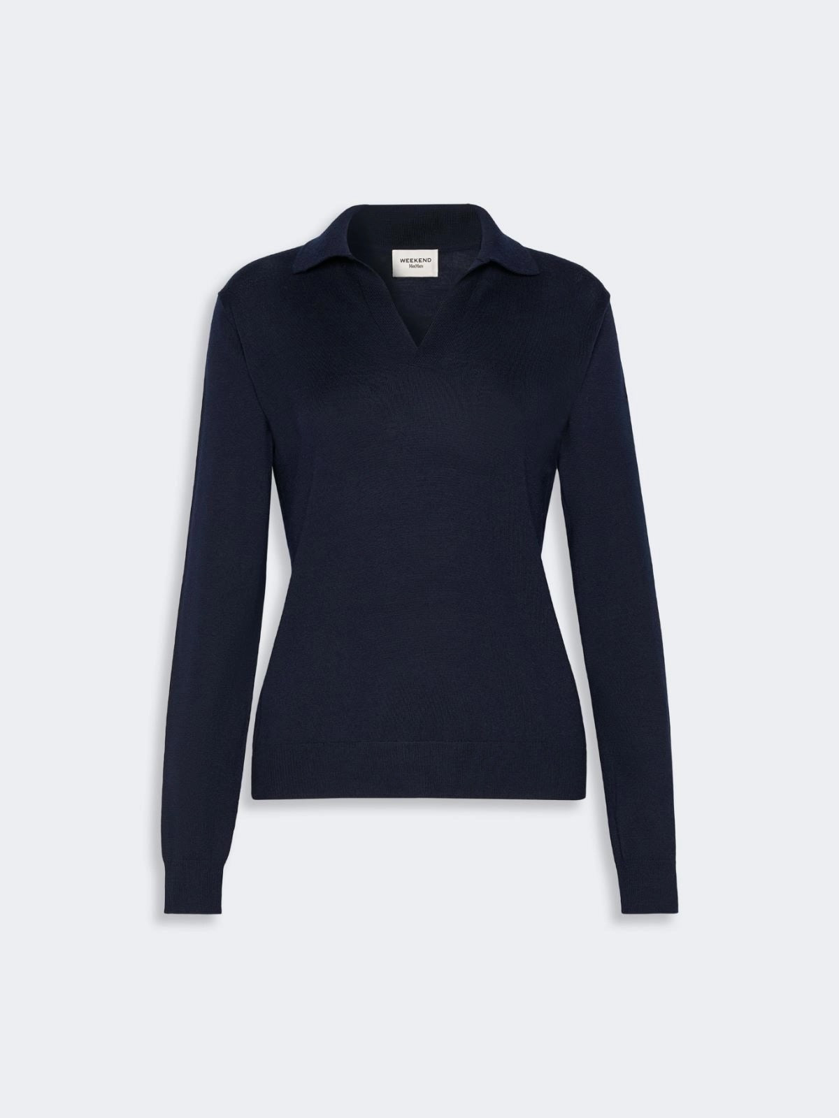Wool and cashmere polo shirt - Navy