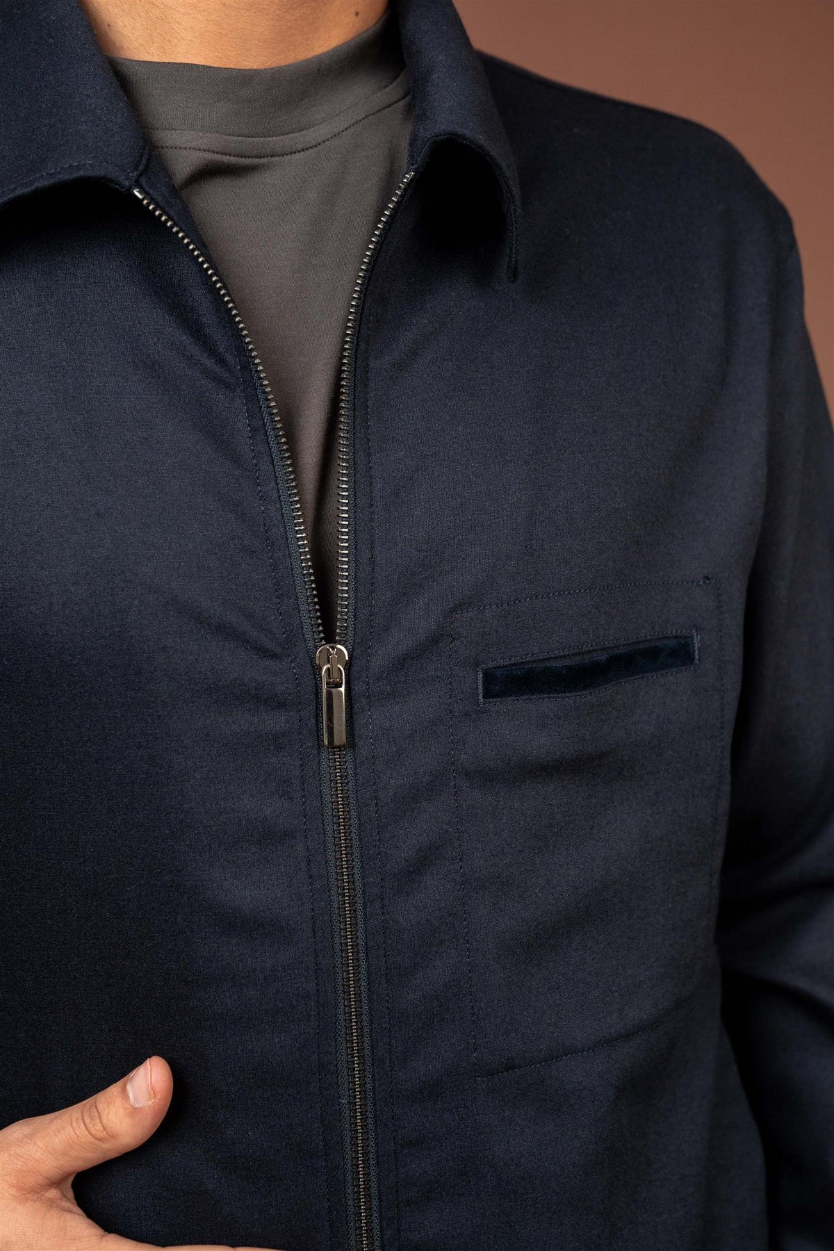 Liam Overshirt Cashmere Blend - Navy