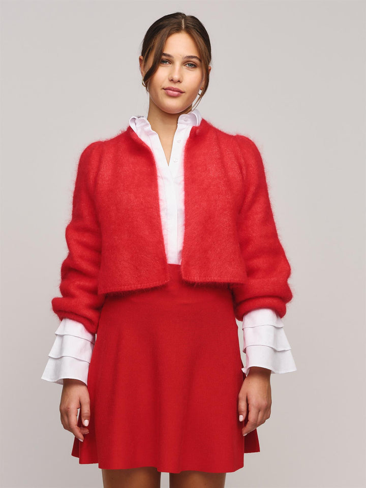 Amelia Chunky Cardigan - Bright Red