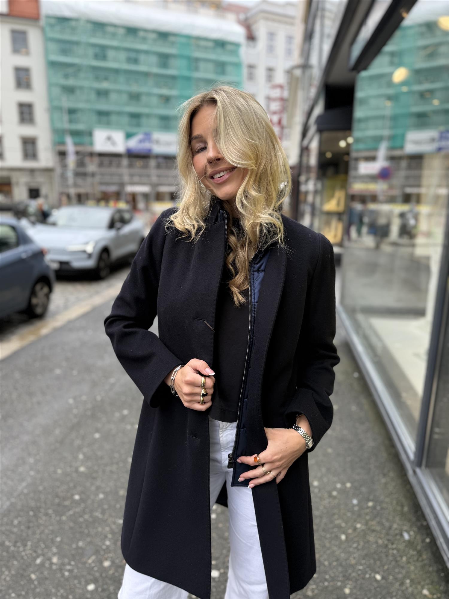 Coat Wool Detachable Nylon Bib