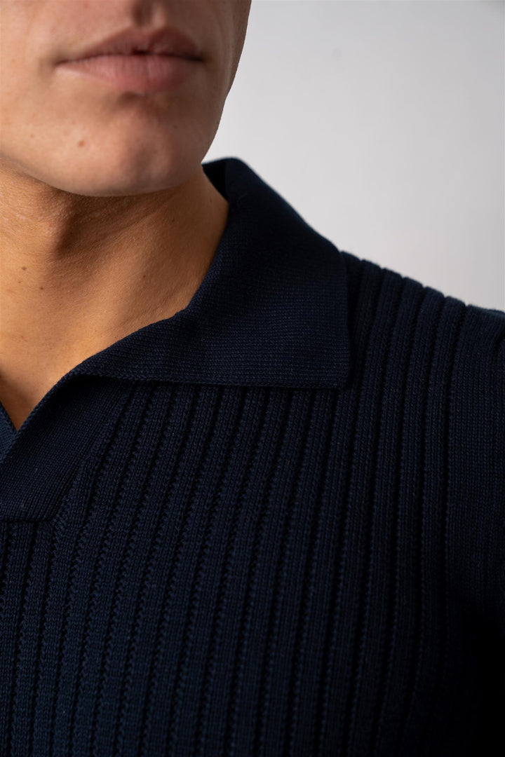 Knitted Pique - Navy