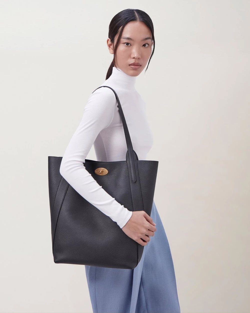 North South Bayswater Tote Heavy Grain Black