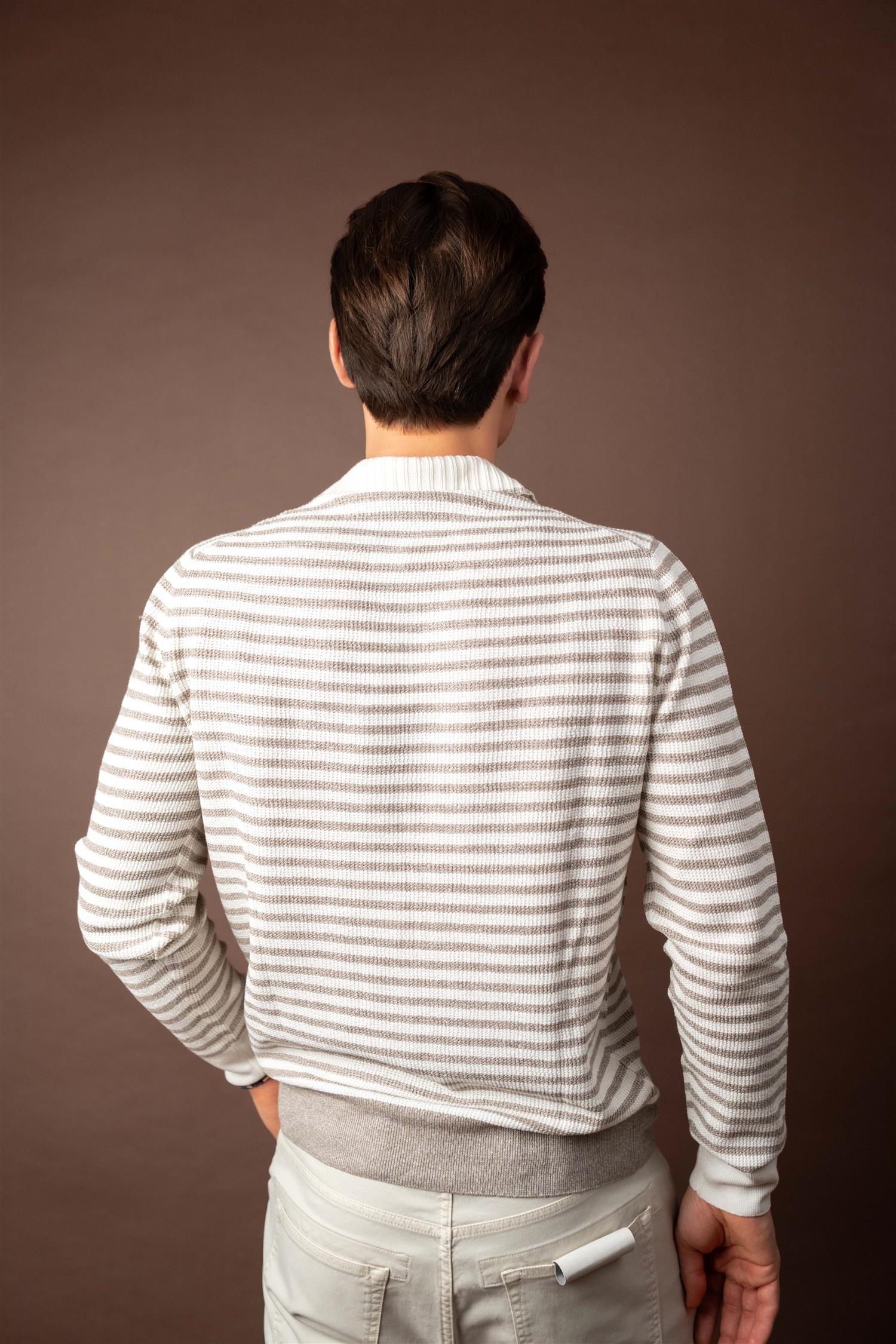 Striped LS - Beige