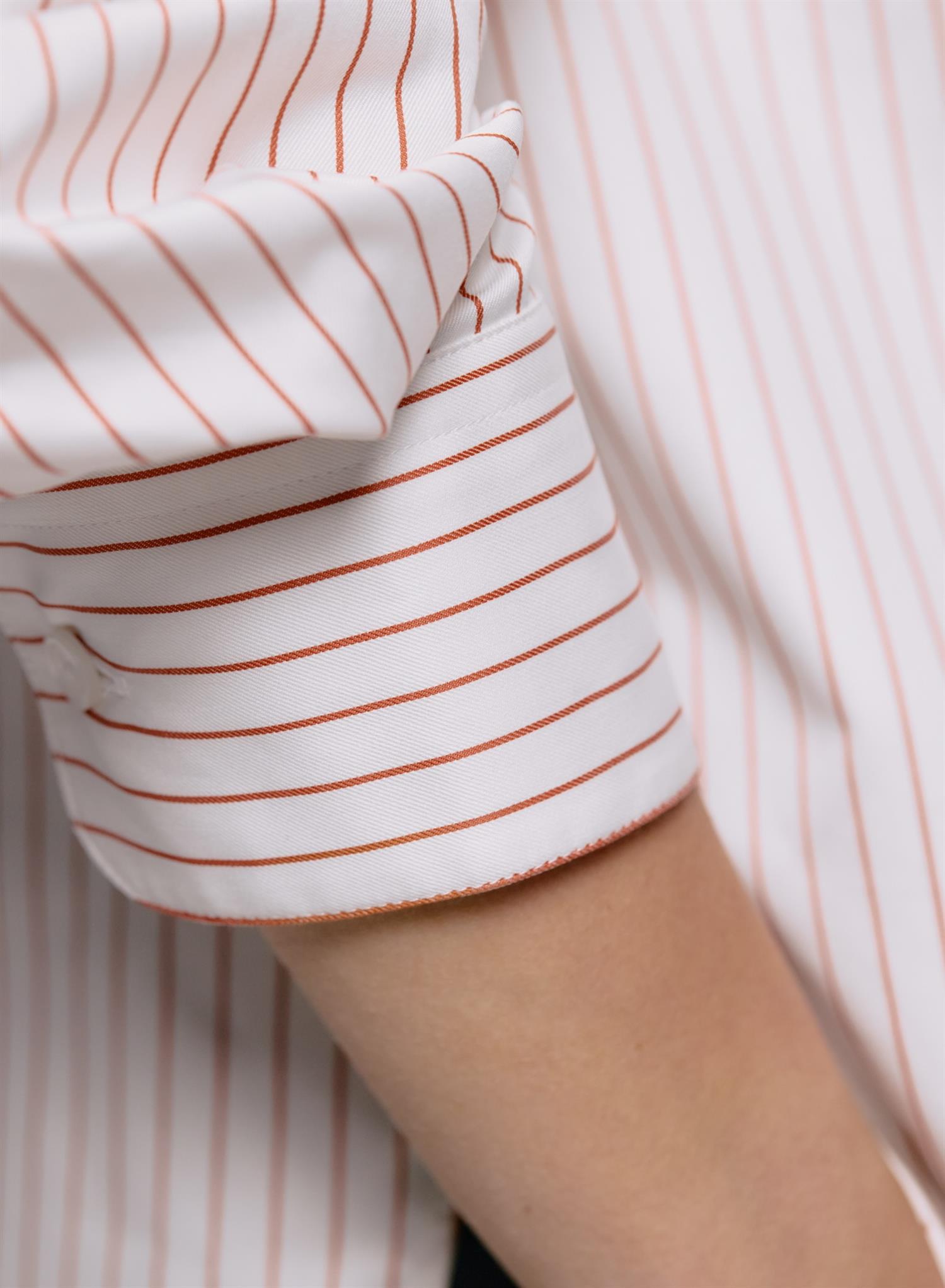 Edwina Shirt Burnt orange stripe